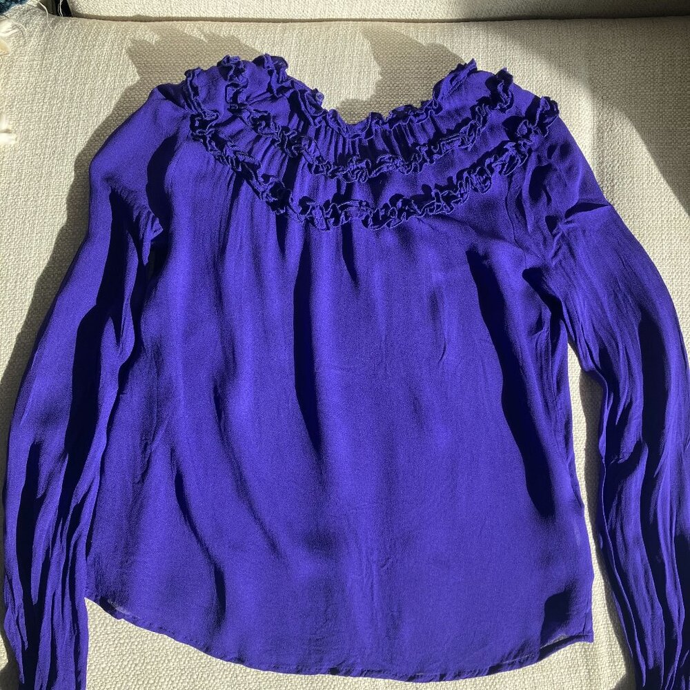 MAJE Mock Neck Long Sleeve Blouse